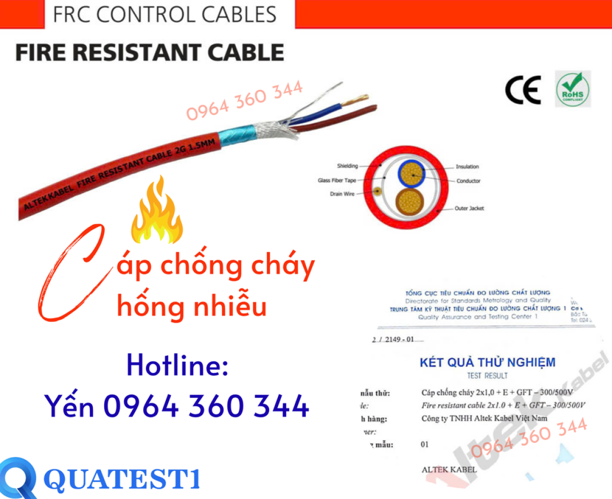 Cáp báo cháy chống cháy chống nhiễu 2x1.5 sẵn kho