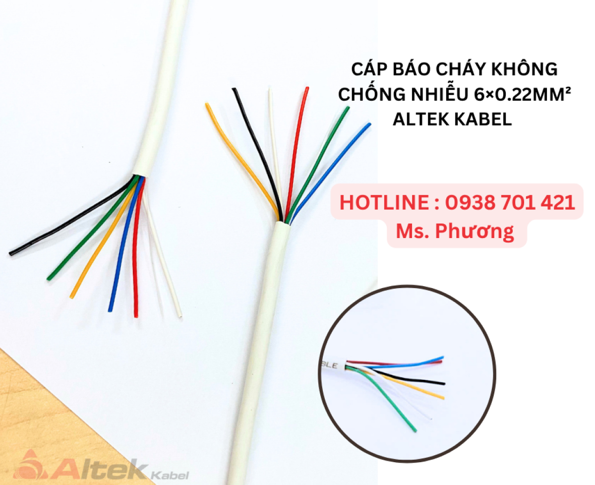 Cáp Báo Cháy không chống nhiễu 6×0.22mm² Altek Kabel