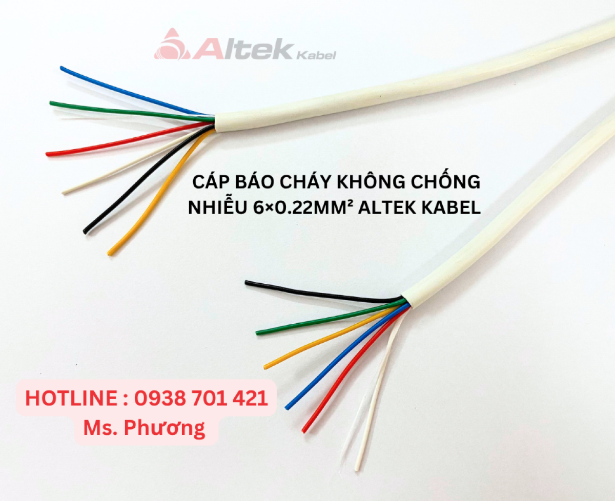 Cáp Báo Cháy không chống nhiễu 6×0.22mm² Altek Kabel