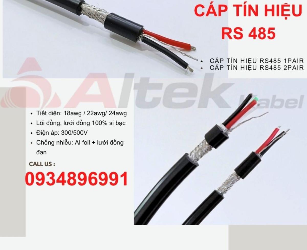 Cáp RS485 –1pr18awg,2pr20awg Altek Kabel Đà Nẵng