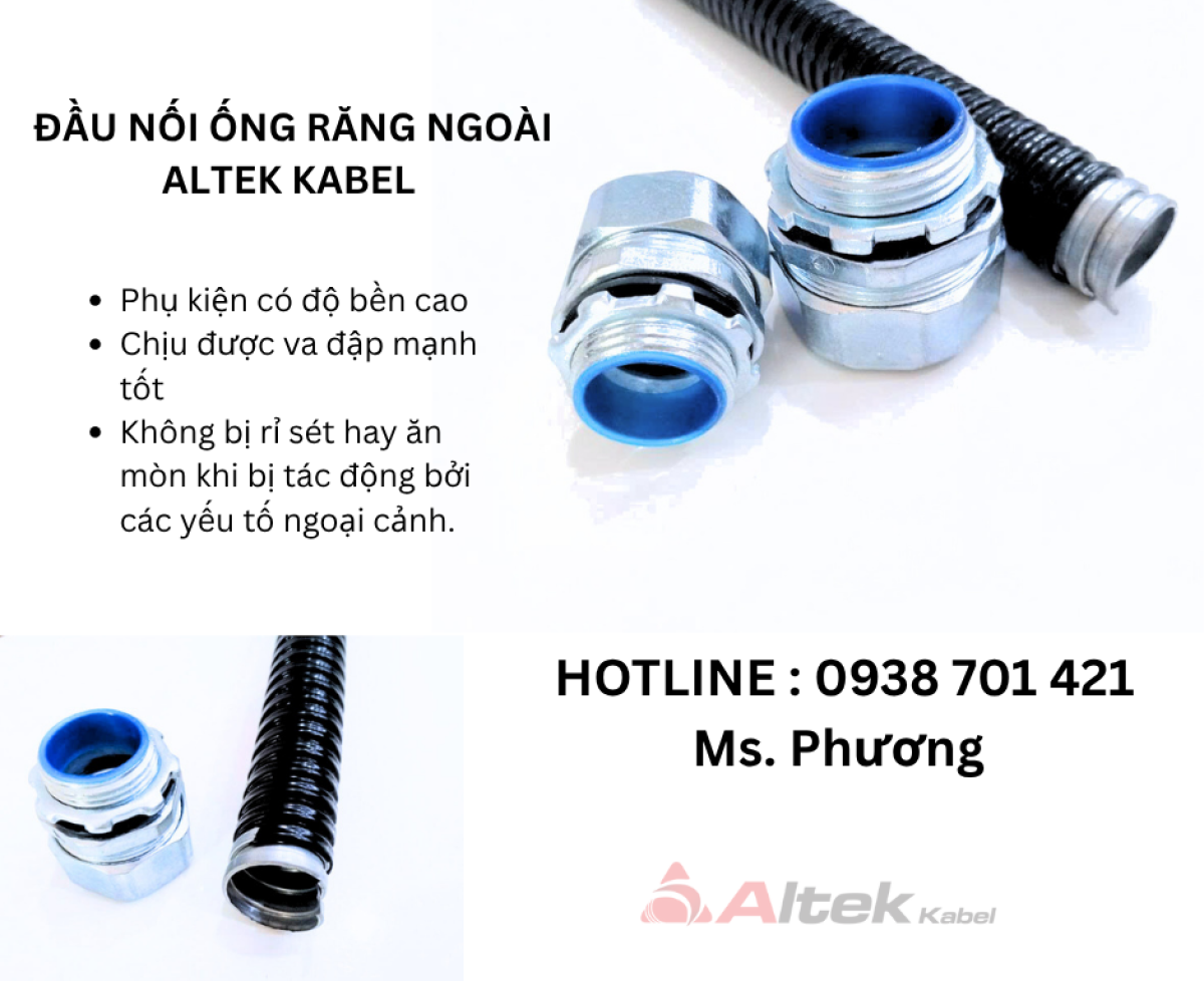 Đầu nối ống răng ngoài Altek Kabel