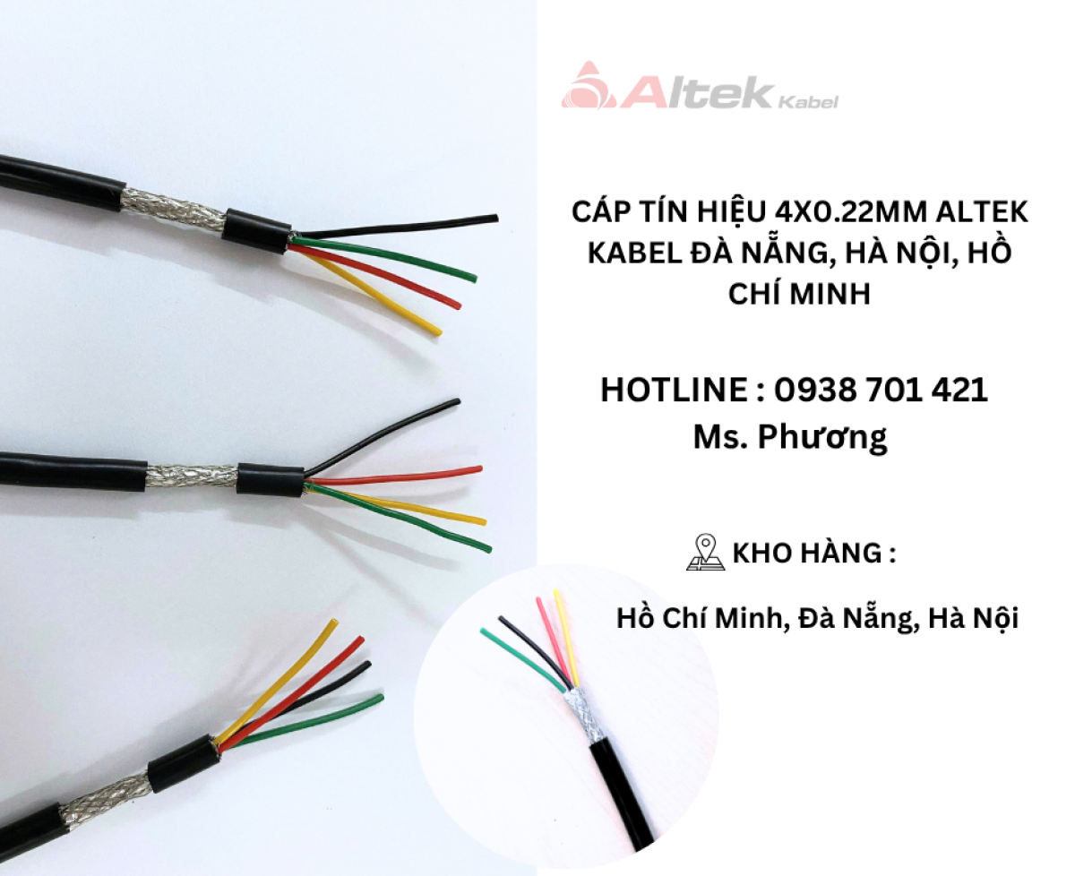 Cáp tín hiệu 4x0.22mm Altek Kabel Đà Nẵng, Hà Nội, Hồ Chí Minh