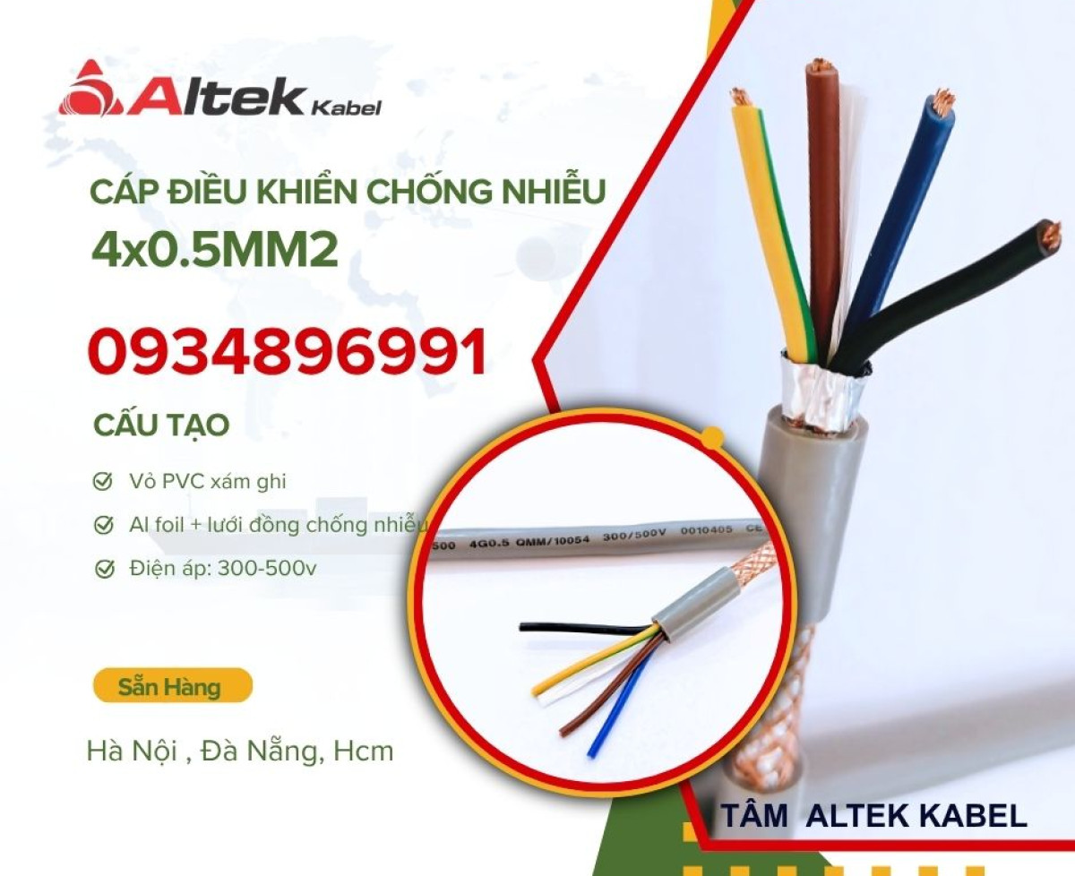Cáp điều khiển 4x0.5 Altek Kabel Hà Nội, Đà Nẵng, Hồ Chí Minh