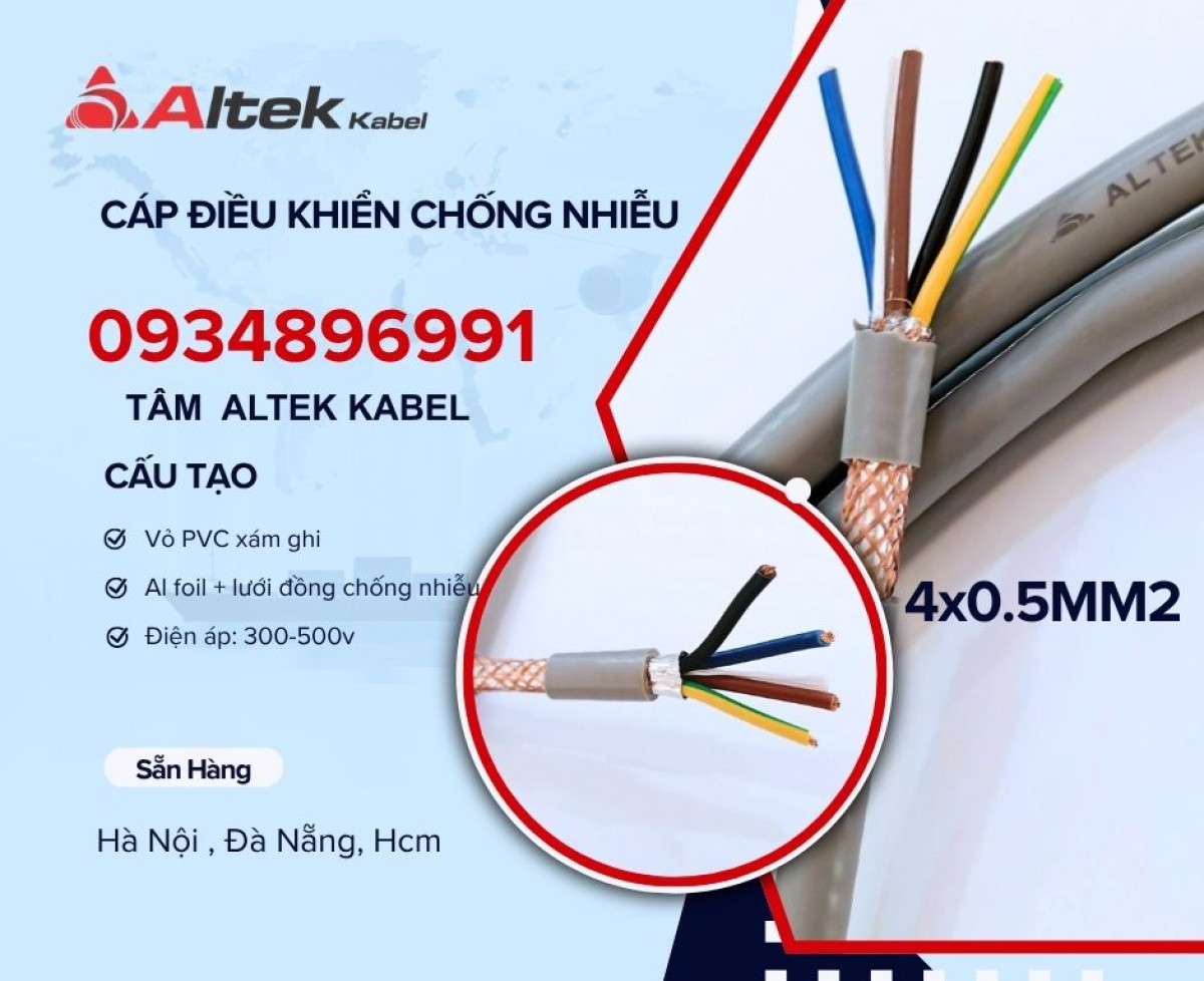 Cáp điều khiển 4x0.5 Altek Kabel Hà Nội, Đà Nẵng, Hồ Chí Minh