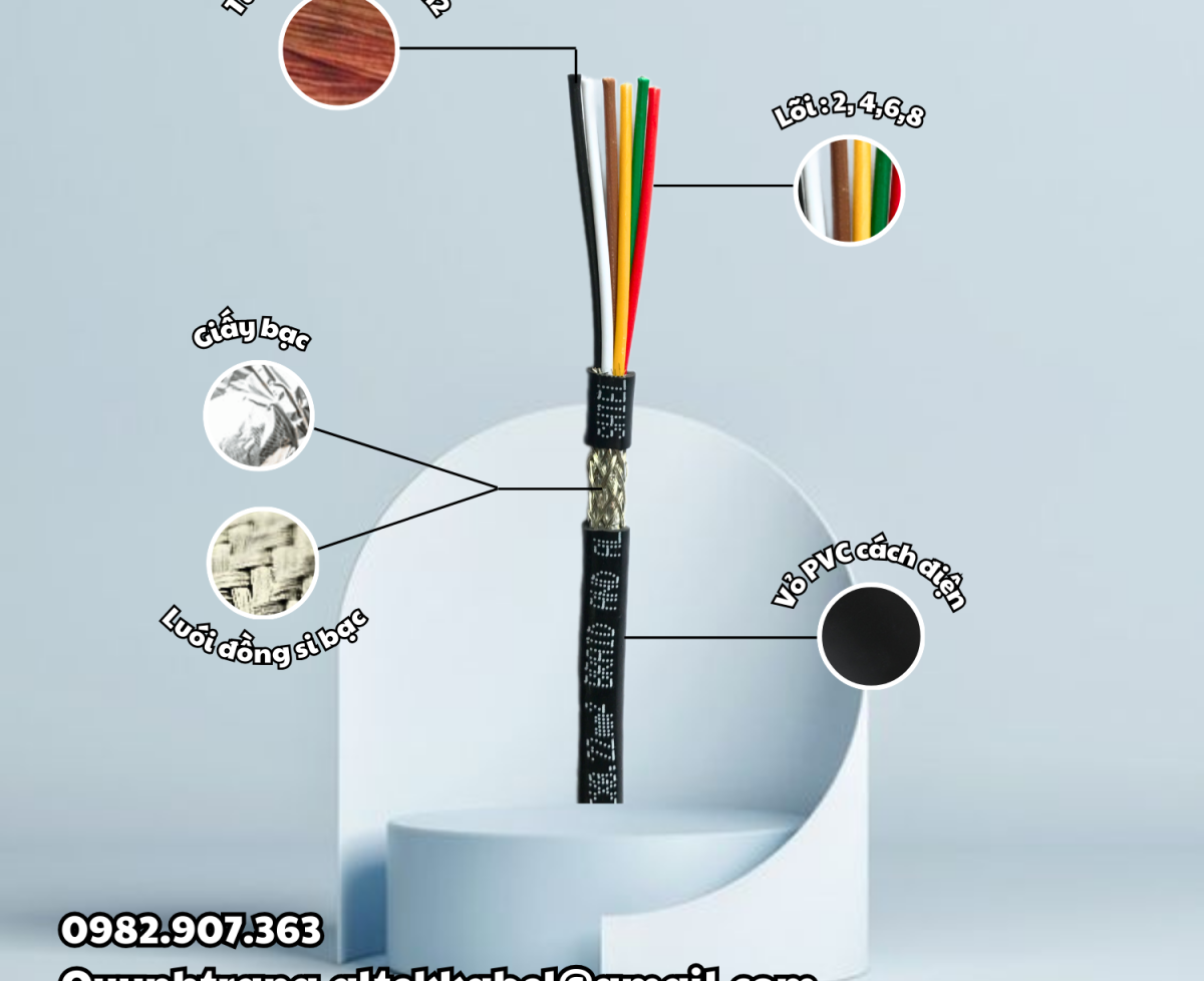 Cáp tín hiệu Altek Kabel 2–8 lõi x 0.22mm² – Chống nhiễu, bền bỉ