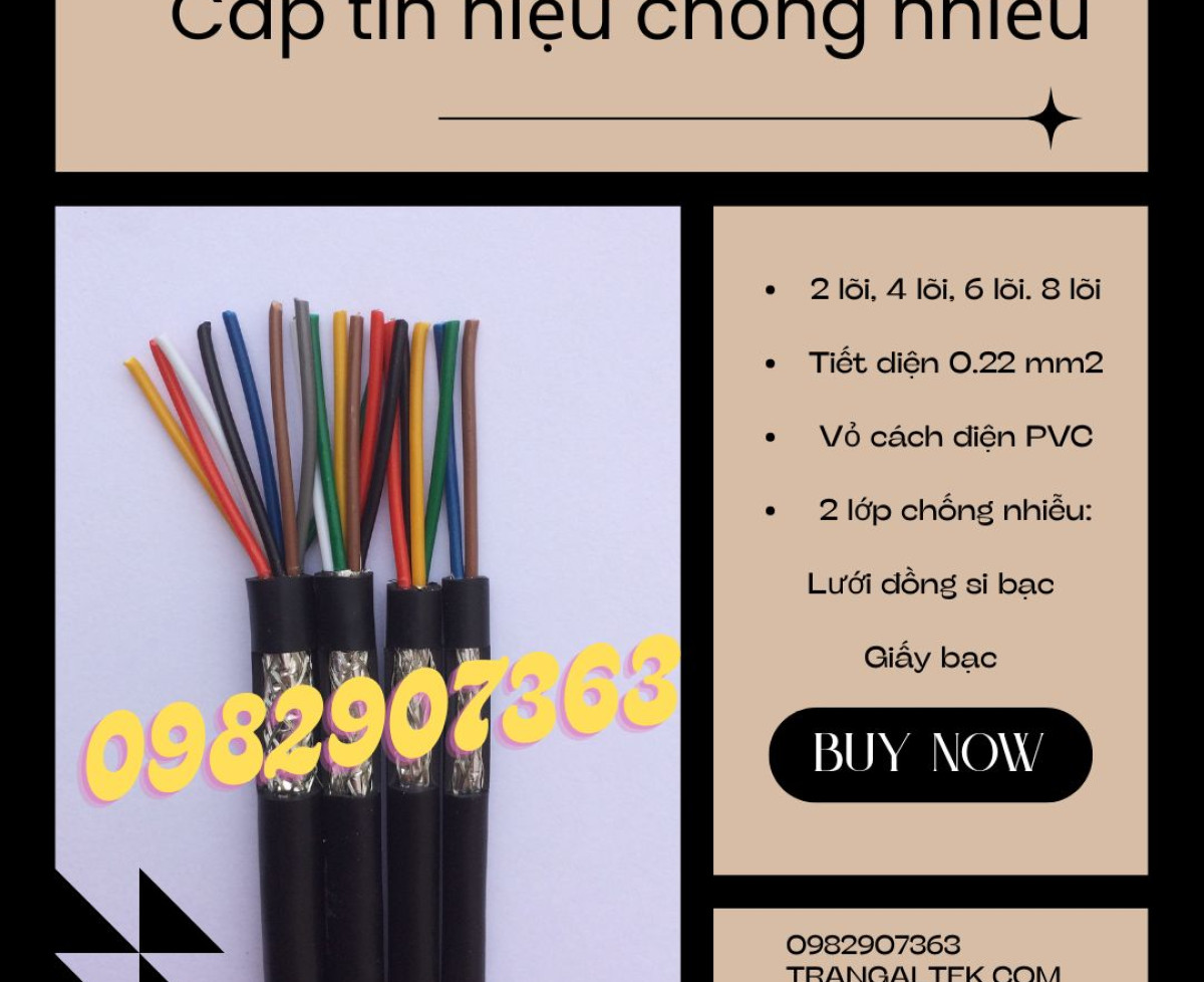 Cáp tín hiệu Altek Kabel 2–8 lõi x 0.22mm² – Chống nhiễu, bền bỉ