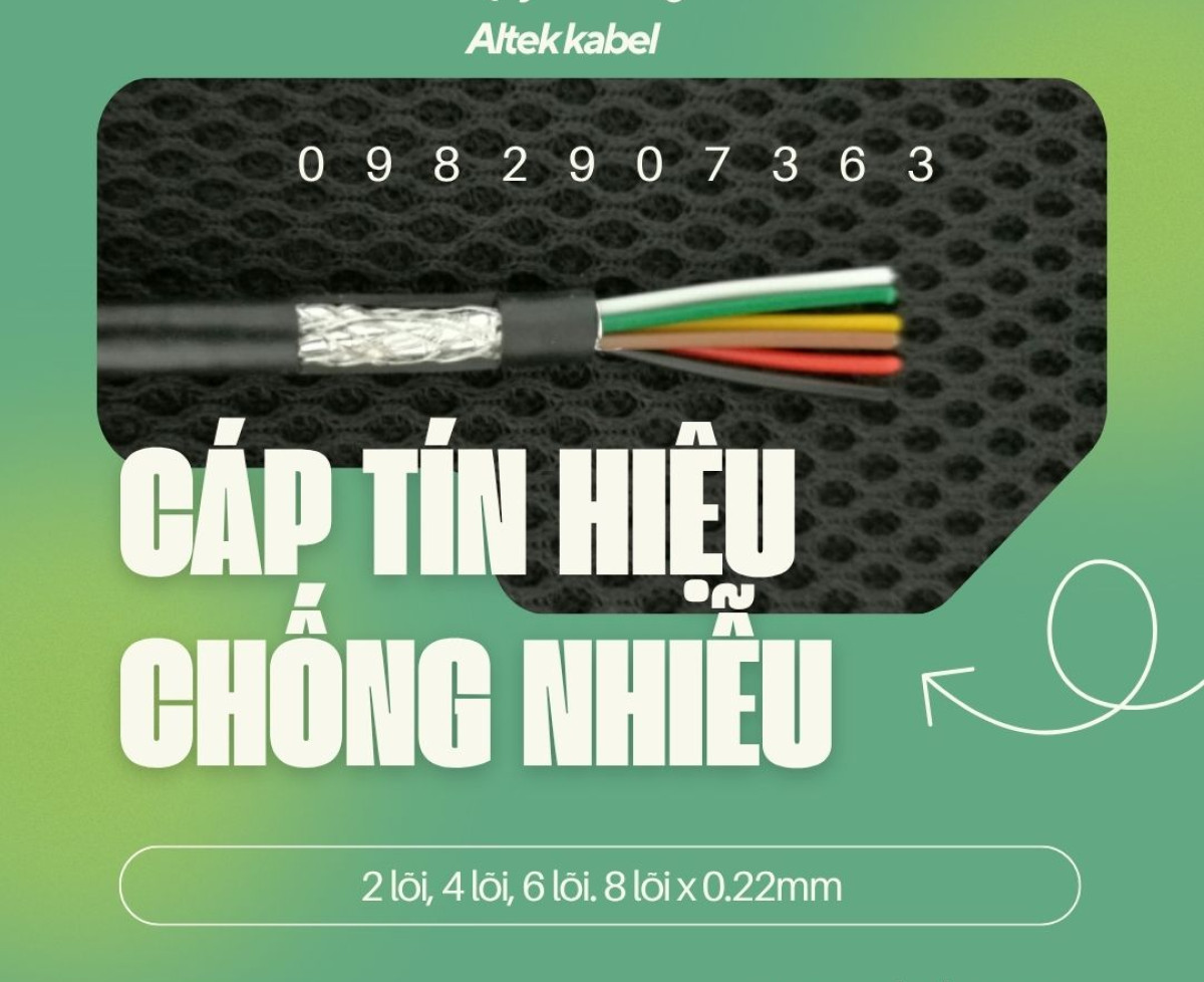 Cáp tín hiệu Altek Kabel 2–8 lõi x 0.22mm² – Chống nhiễu, bền bỉ
