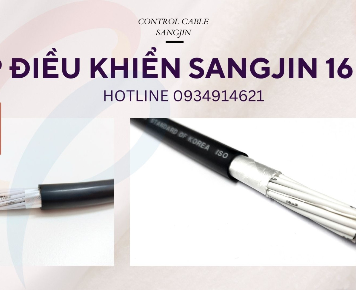 Cáp điều khiển 16 lõi Sangjin - RVV/ RVVP 16x0.75 - phân phối tại HCM