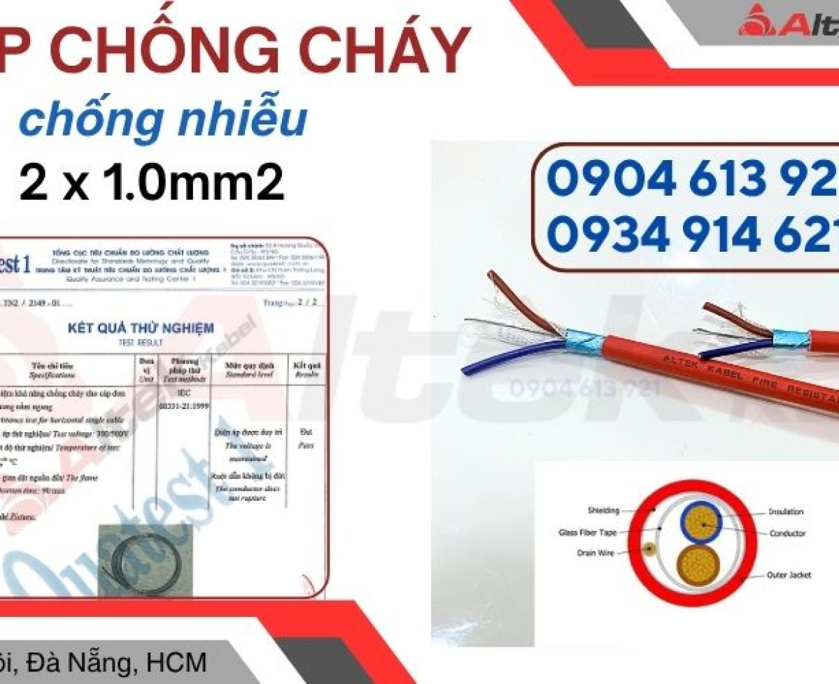 Dây tín hiệu báo cháy chống cháy chống nhiễu / FR2G1.0 Altek Kabel