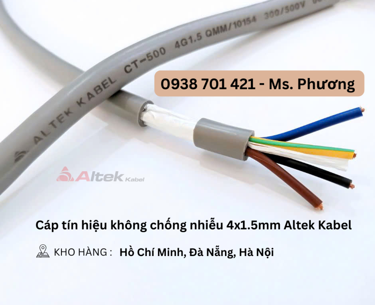 Cáp tín hiệu không chống nhiễu 4x1.5mm Altek Kabel Đà Nẵng, Hồ Chí Minh, Hà Nội
