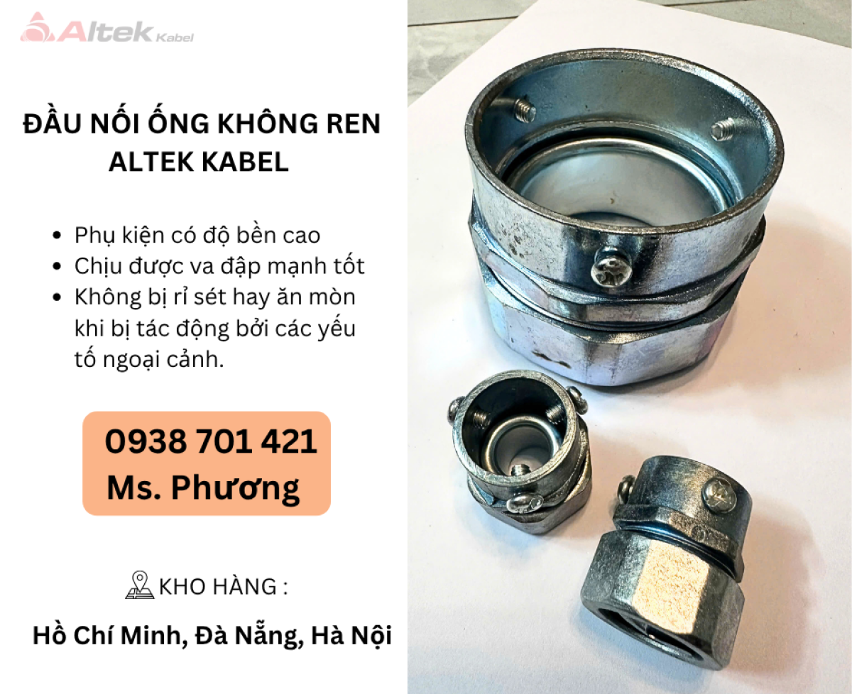 Đầu nối ống không răng tại Đà Nẵng, Hà Nội, Hồ Chí Minh