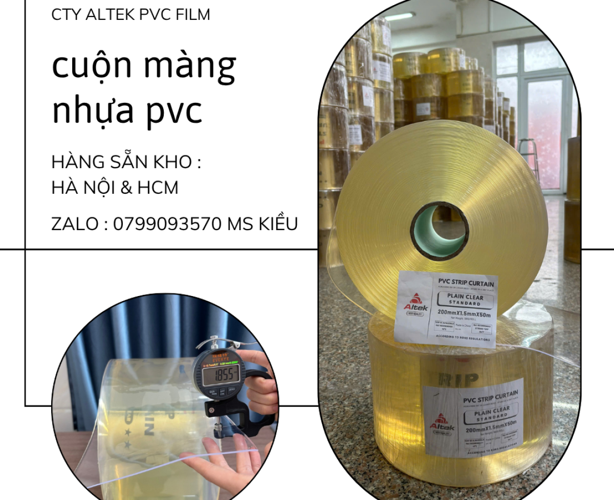 Cuộn màng nhựa pvc khổ nhỏ Altek - giá rẻ tốt tại Tây Ninh