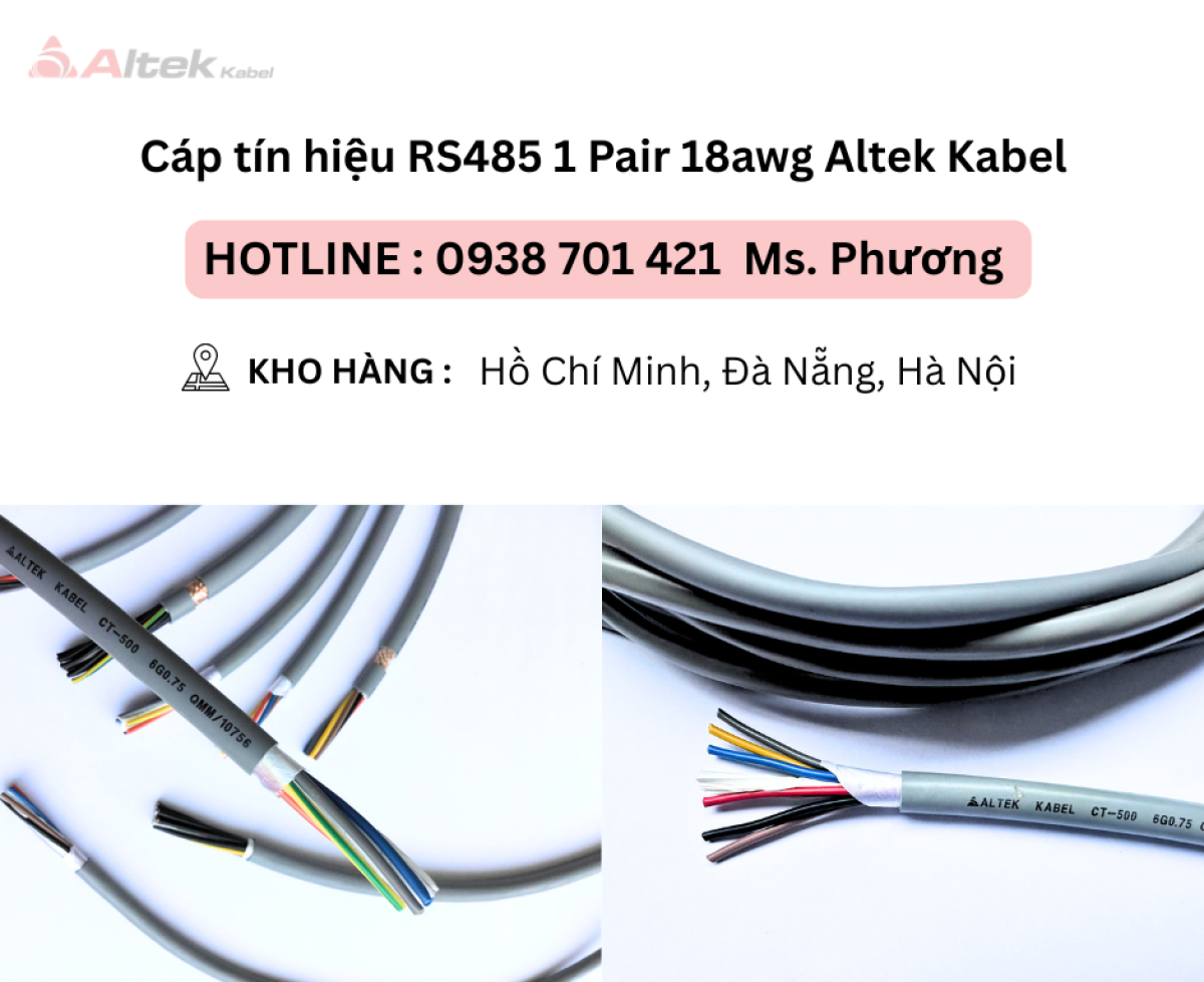 Cáp điều khiển Altek Kabel không lưới 6x0.75mm Đà Nẵng, Hà Nội, Hồ Chí Minh