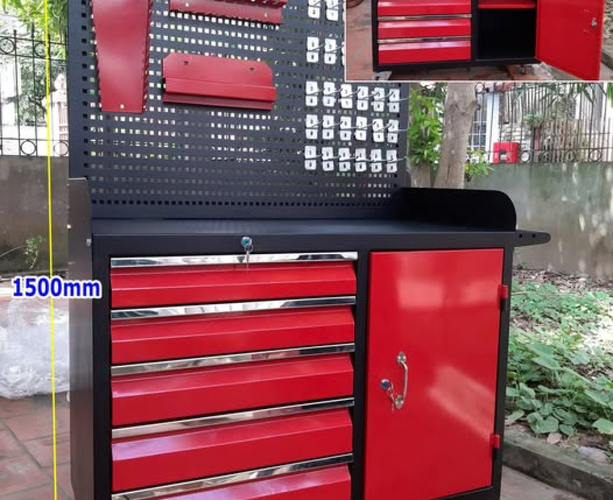 Tủ đồ nghề 5 ngăn 1 cánh bảng treo sơn tĩnh điện