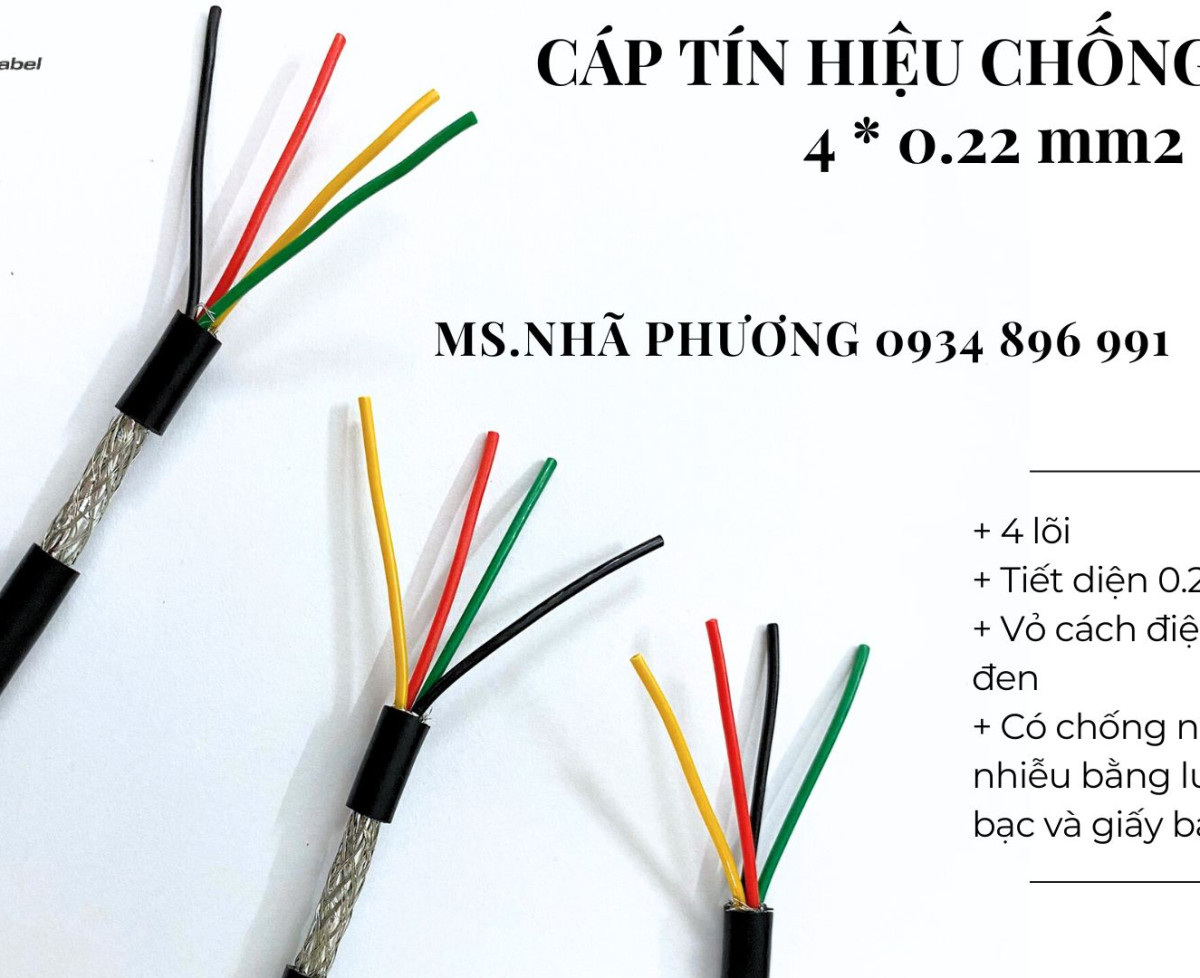 CÁP TÍN HIỆU CHỐNG NHIỄU 4*0.22 MM2 ĐÀ NẴNG, HÀ NỘI, HCM.