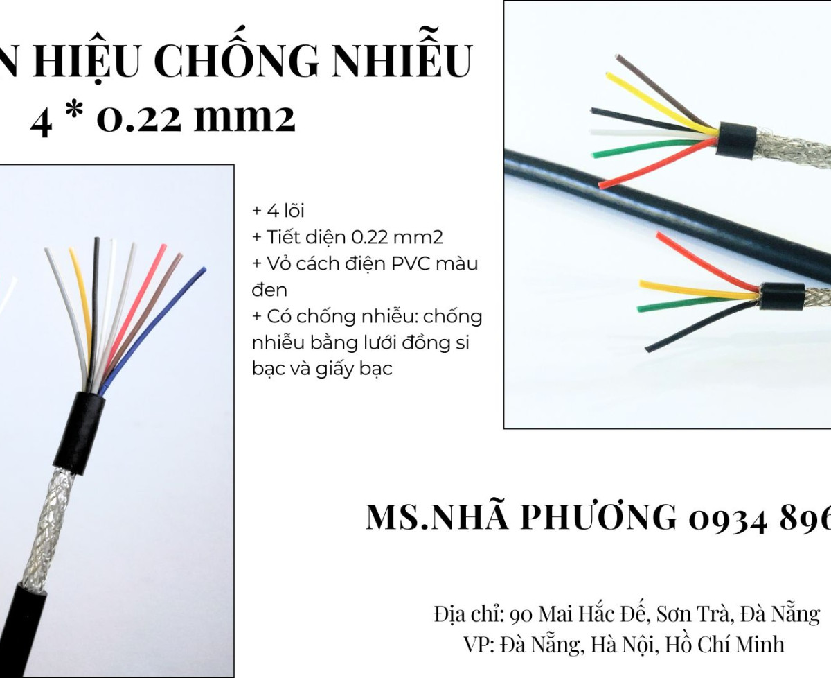 CÁP TÍN HIỆU CHỐNG NHIỄU 4*0.22 MM2 ĐÀ NẴNG, HÀ NỘI, HCM.