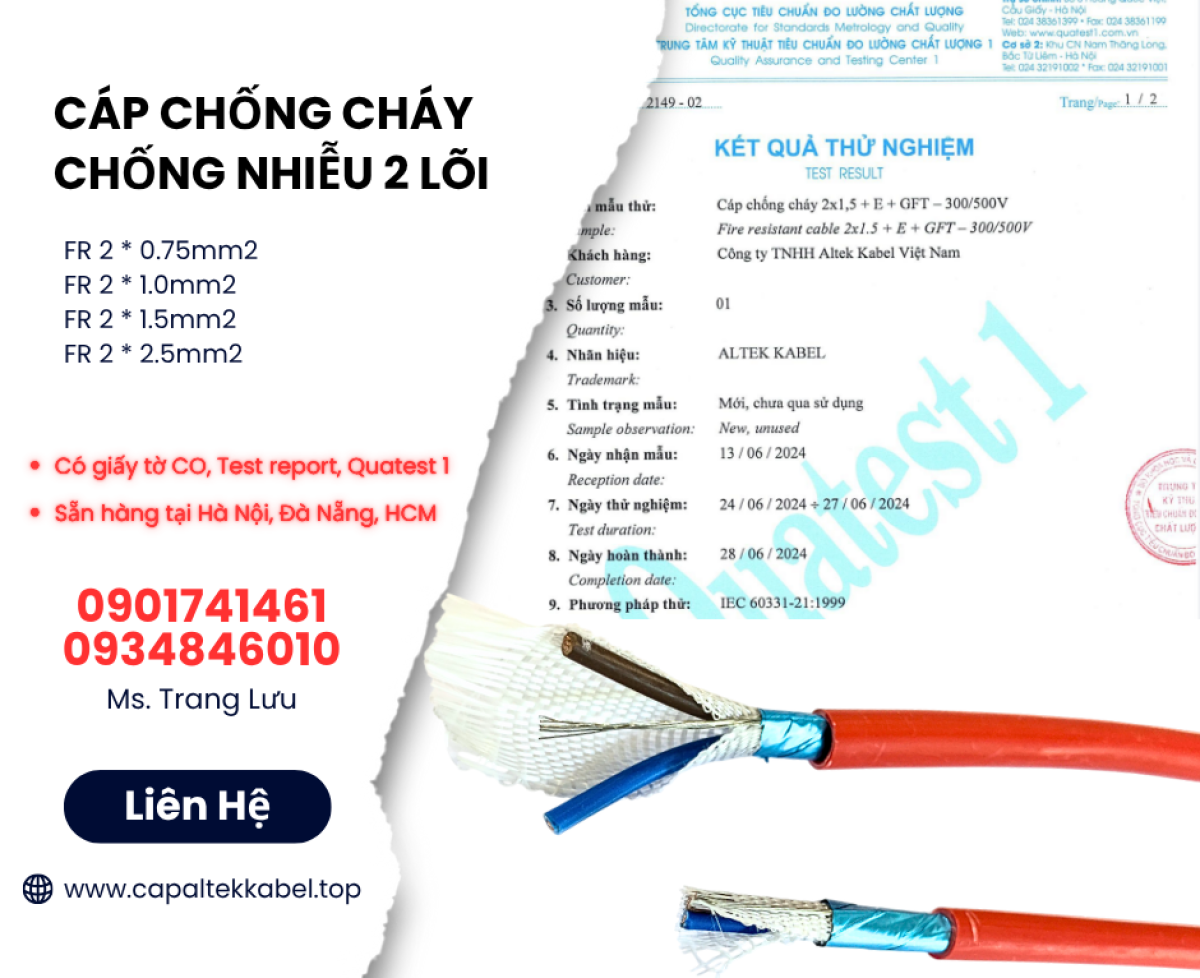 Nhà phân phối cáp chống cháy chống nhiễu Altek Kabel giá xưởng