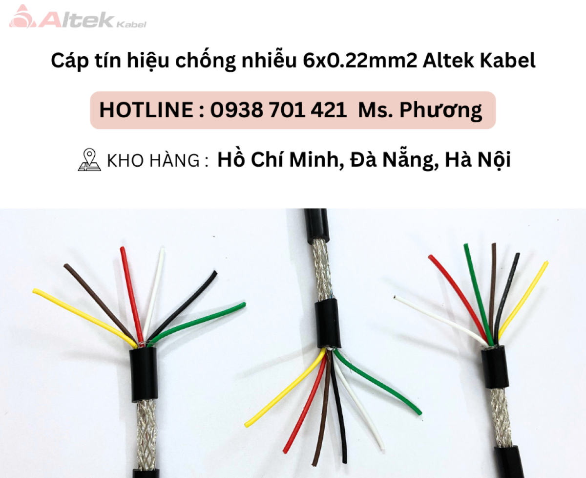 Cáp tín hiệu chống nhiễu 6x0.22mm Altek Kabel Đà Nẵng, Hà Nội, Hồ Chí Minh