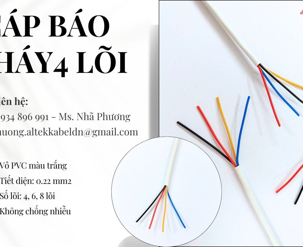 CÁP TÍN HIỆU BÁO CHÁY 4 LÕI 0.22 MM2