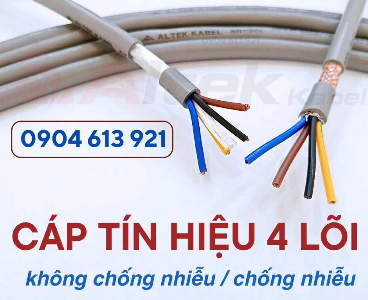 Cáp điều khiển 4 lõi/ cáp tín hiệu 4x0.5mm Altek Kabel