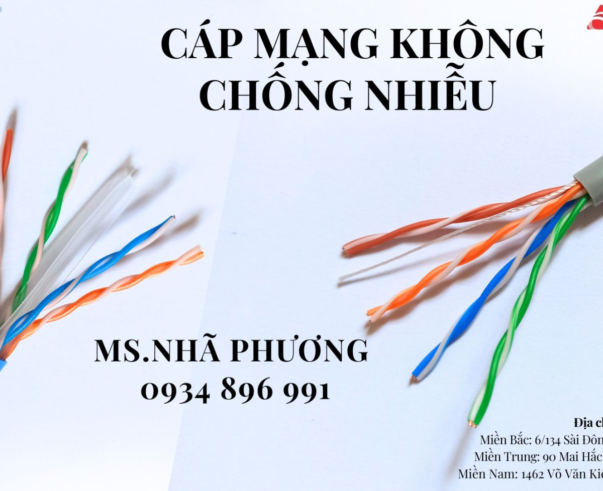 CÁP MẠNG KHÔNG CHỐNG  NHIỄU UTP6 24AWG/ UTP5e 23AWG 4 LÕI.