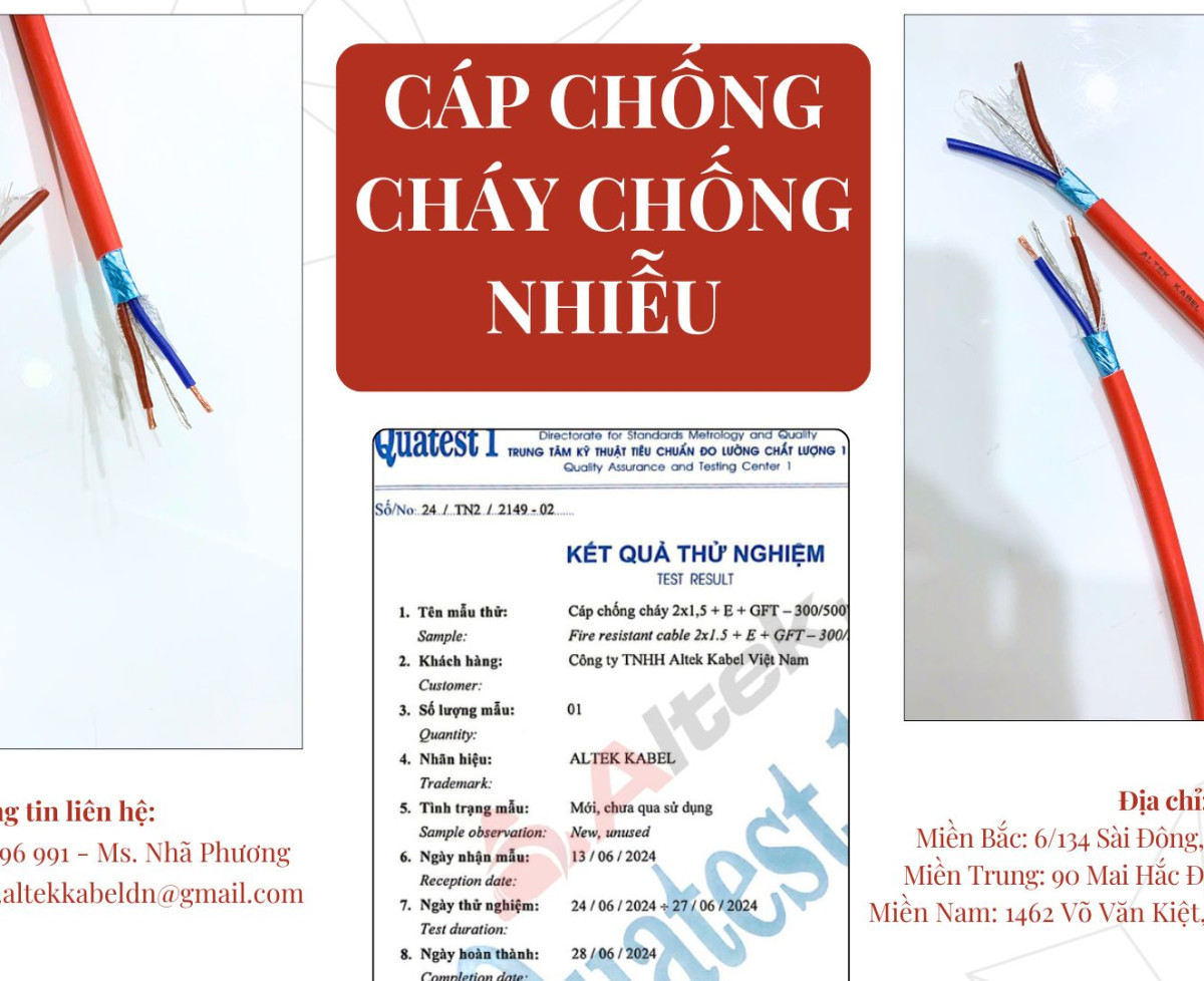 CÁP TÍN HIỆU CHỐNG CHÁY, CHỐNG NHIỄU 2*1.5 MM2 HỒ CHÍ MINH
