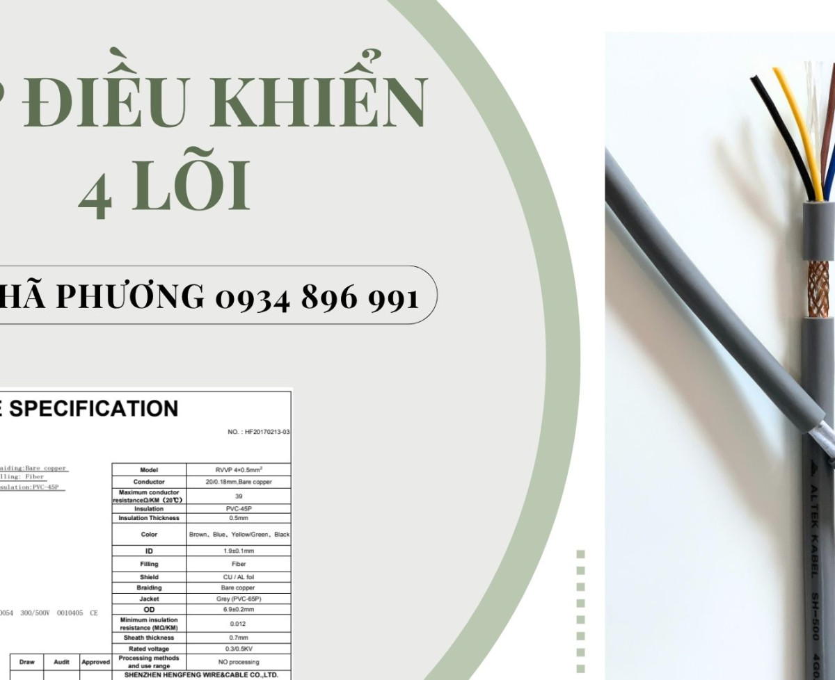 CÁP ĐIỀU KHIỂN 4 X 0.75 MM2 GIAO NGAY