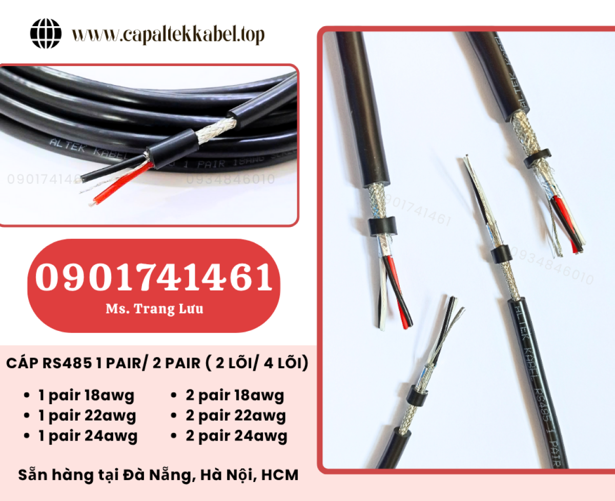 Cáp Rs485 1 Pair, 2 Pair (2 Lõi/4 Lõi) – Chính Hãng Altek Kabel