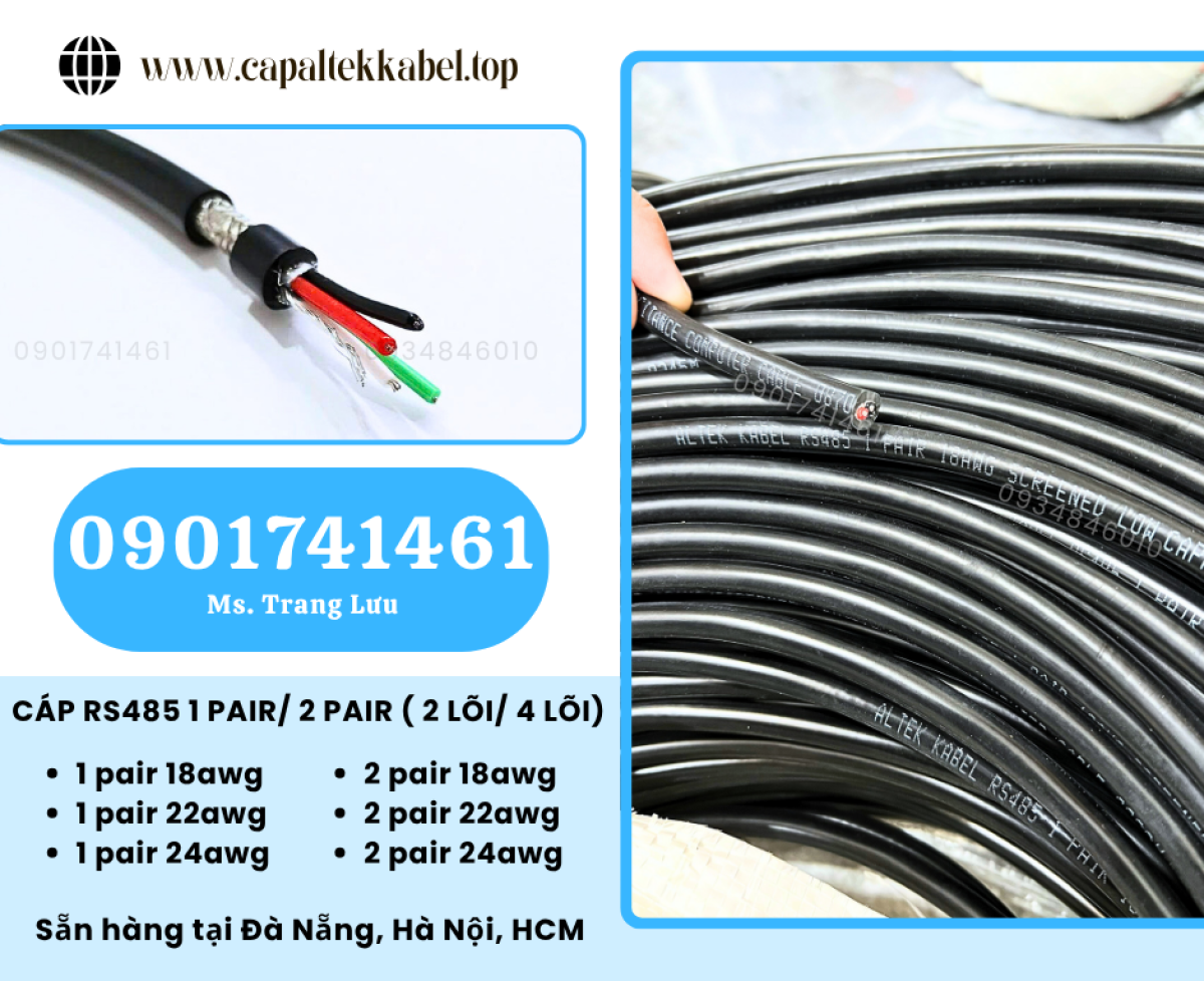 Cáp Rs485 1 Pair, 2 Pair (2 Lõi/4 Lõi) – Chính Hãng Altek Kabel