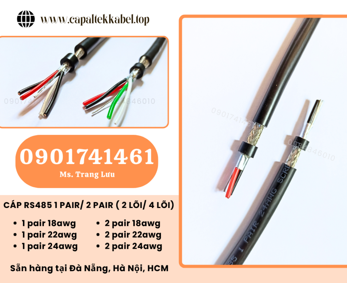 Cáp Rs485 1 Pair, 2 Pair (2 Lõi/4 Lõi) – Chính Hãng Altek Kabel