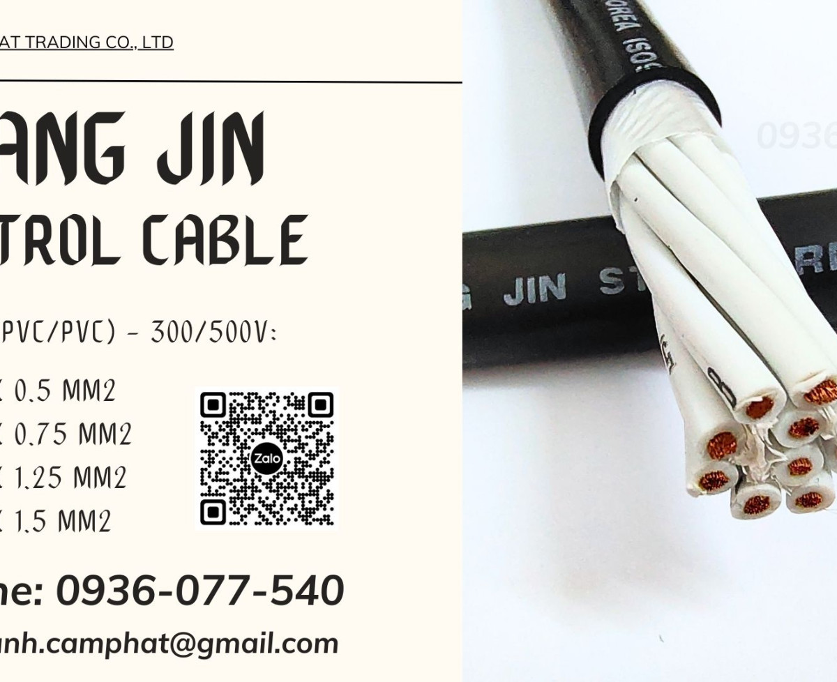 Cáp điều khiển Sangjin 10x0.75mm² – RVV (Không chống nhiễu)