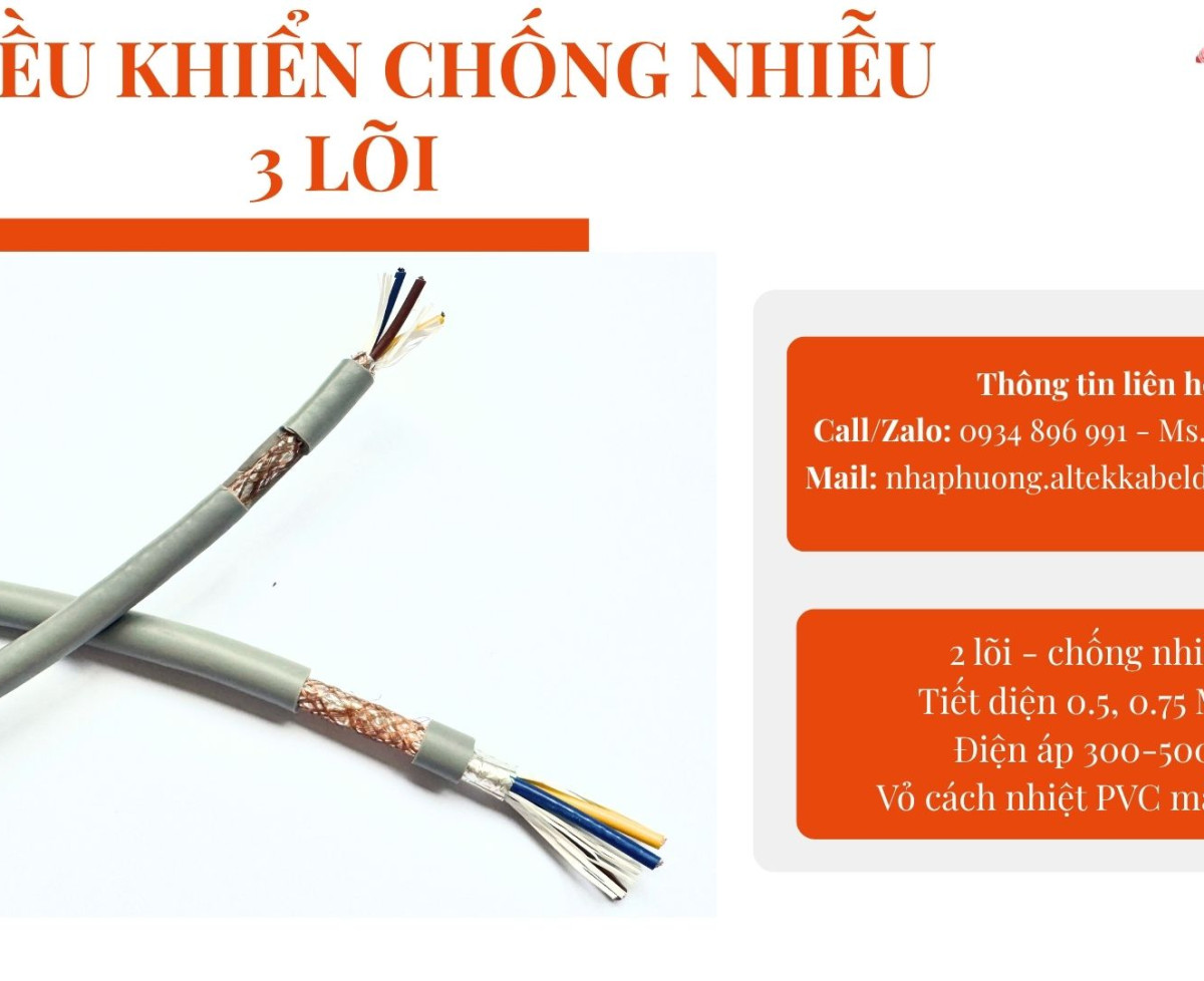 CÁP ĐIỀU KHIỂN 3 LÕI ALTEK KABEL ĐÀ NẴNG – HUẾ - QUẢNG TRỊ