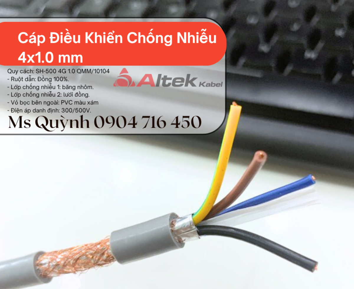 Cáp điều khiển tín hiệu 4x1.0, 4x1.5 Altek Kabel Đà Nẵng, Hà Nội