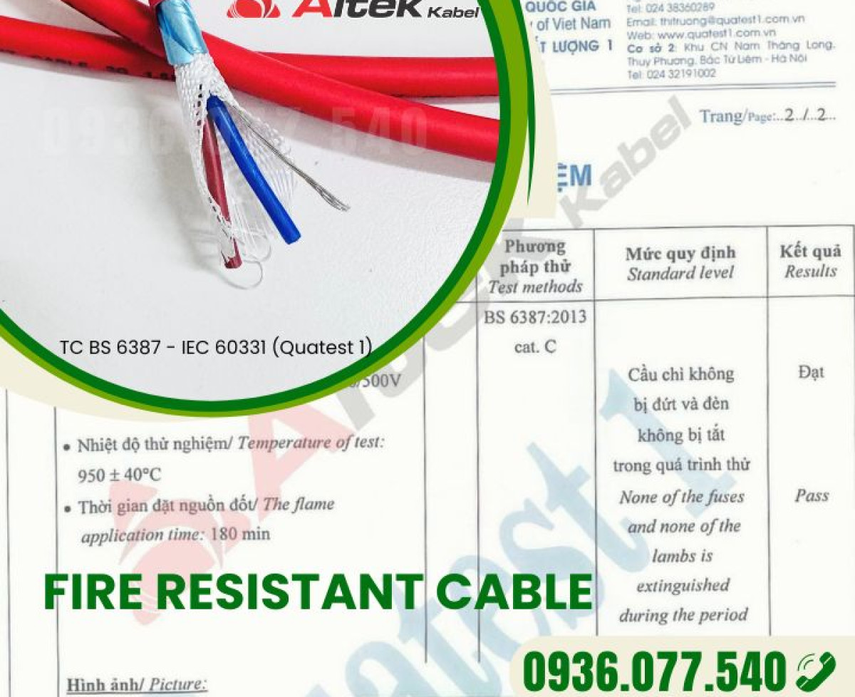 Cáp chống cháy chống nhiễu Altek Kabel 2x1.0mm2 + E + GFT – Fire resistant cable