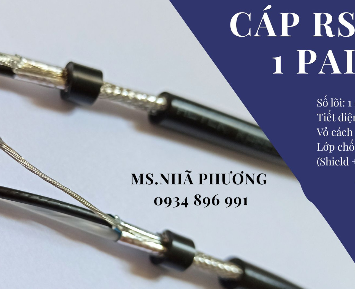CÁP TÍN HIỆU RS485 1 PAIR 18, 22, 24 AWG ĐÀ NẴNG, HÀ NỘI, HỒ CHÍ MINH.