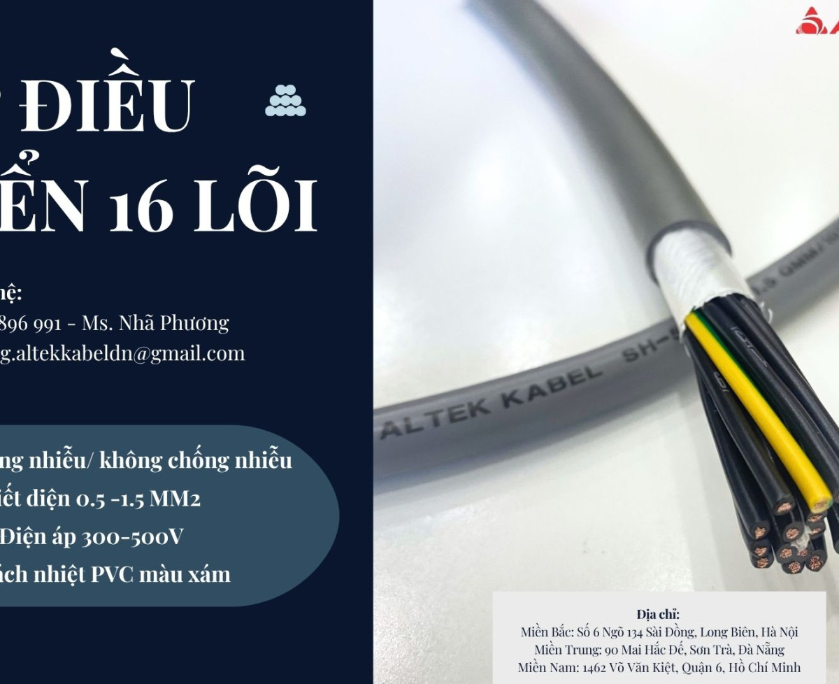 CÁP ĐIỀU KHIỂN 16 LÕI ALTEK KABEL ĐÀ NẴNG – HÀ NỘI – HỒ CHÍ MINH