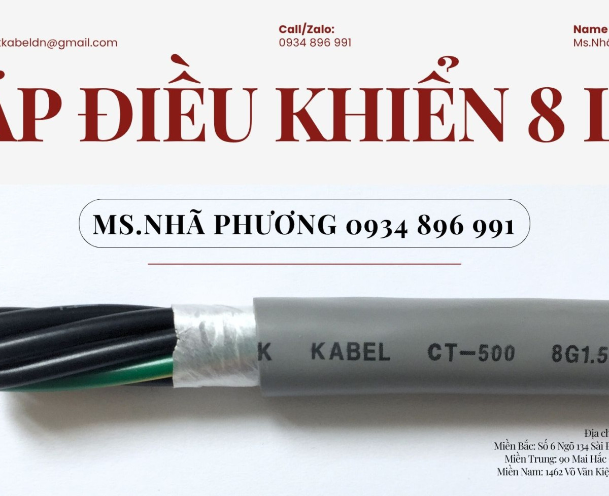 Cáp Tín Hiệu 8X 1.0 mm2 Dùng Trong Hệ Thống Điều Khiển Quy Nhơn, Khánh Hòa, Gia Lai