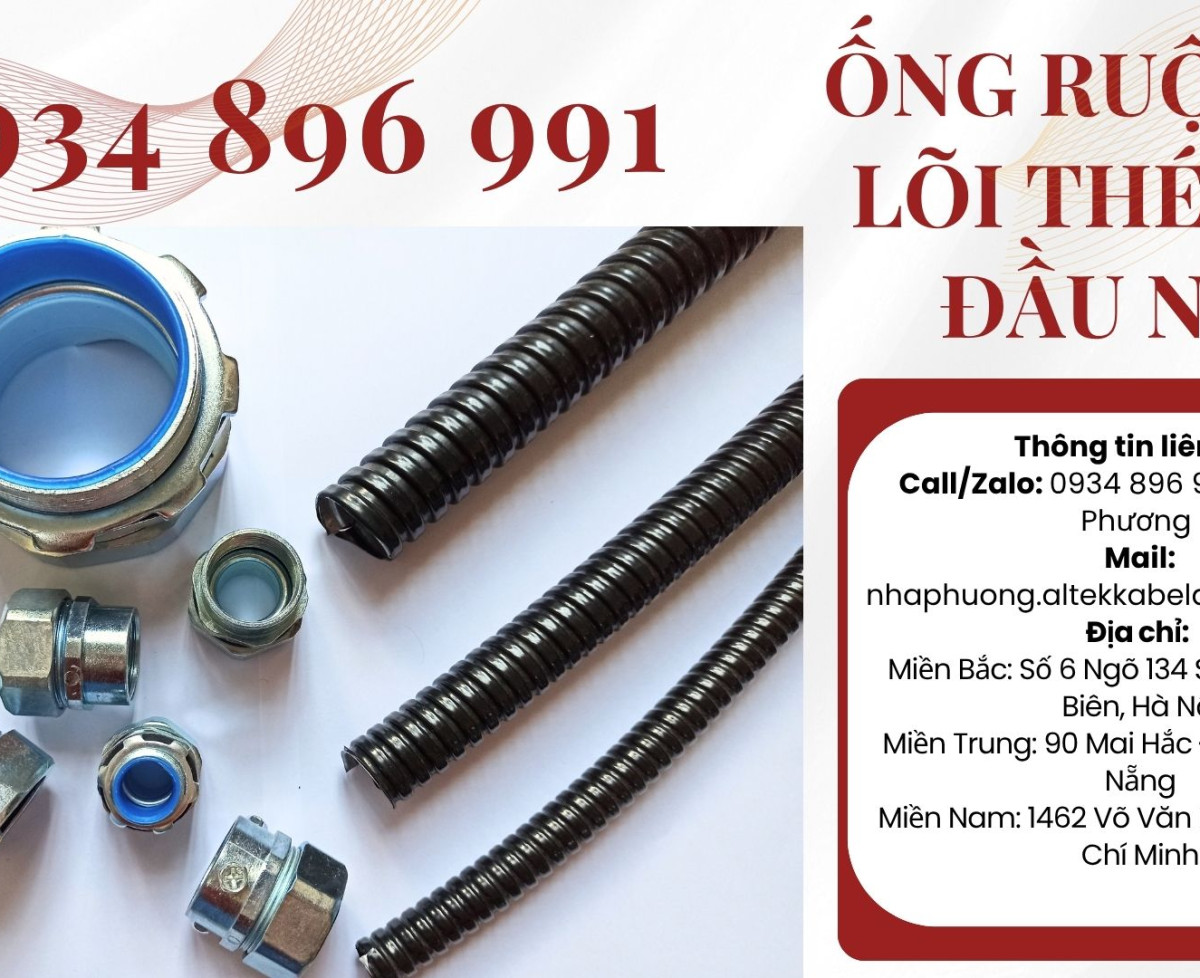 Ống Ruột Gà Kẽm Bọc Nhựa Và Đầu Nối Bắc Ninh, Nghệ An, Hải Phòng