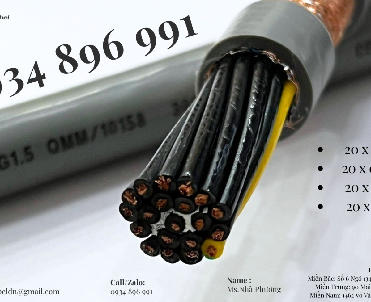 Cáp Tín Hiệu 20X 1.5 mm2 chống nhiễu Đà Nẵng, Hà Nội, Hồ Chí Minh