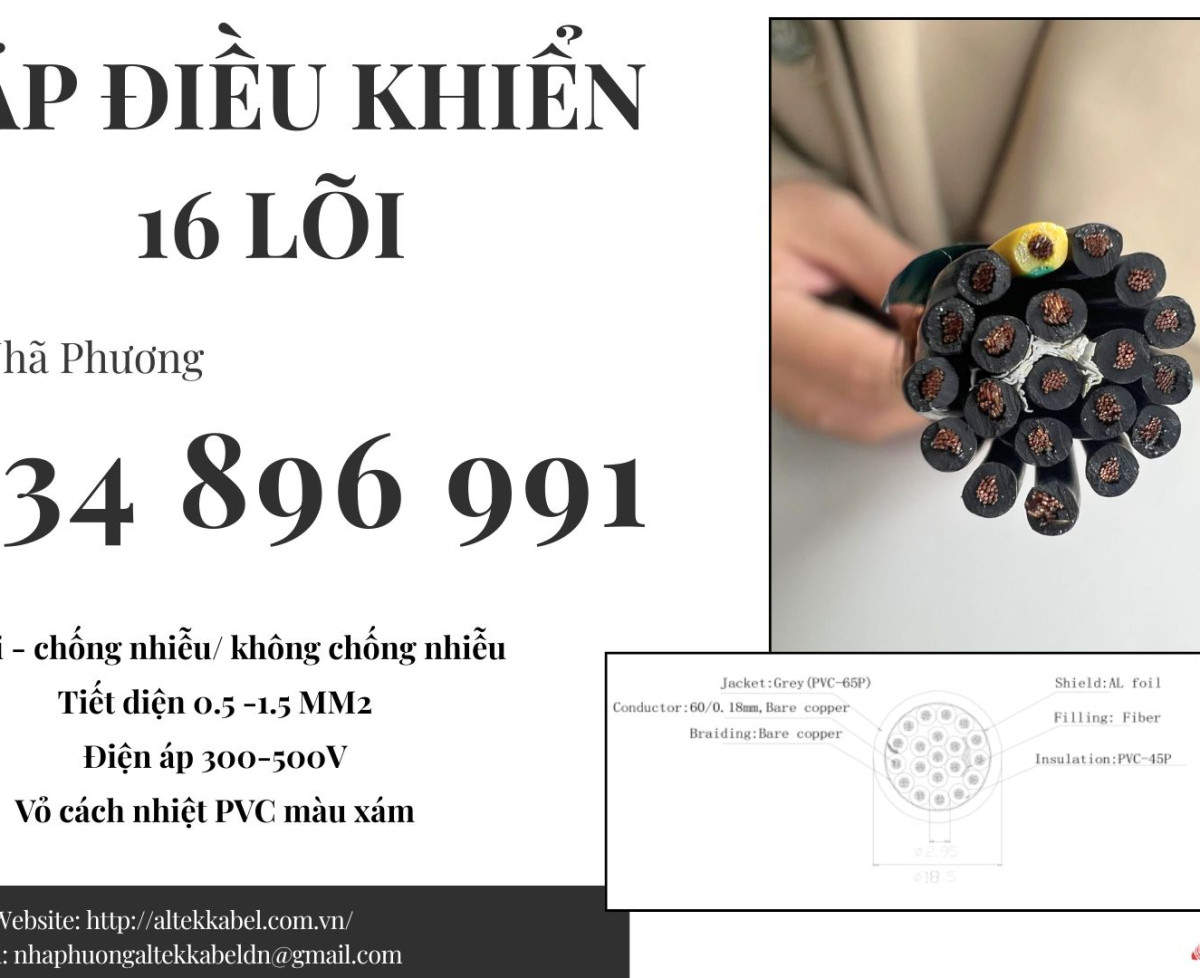 Cáp Tín Hiệu 20X 1.5 mm2 chống nhiễu Đà Nẵng, Hà Nội, Hồ Chí Minh