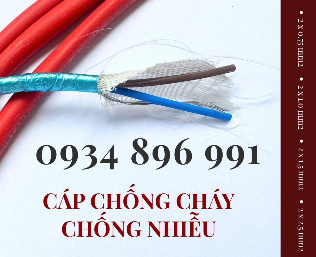 Cáp Chống Cháy Chống Nhiễu 2x2.5 mm2 Hải Phòng, Nghệ An, Thanh Hóa