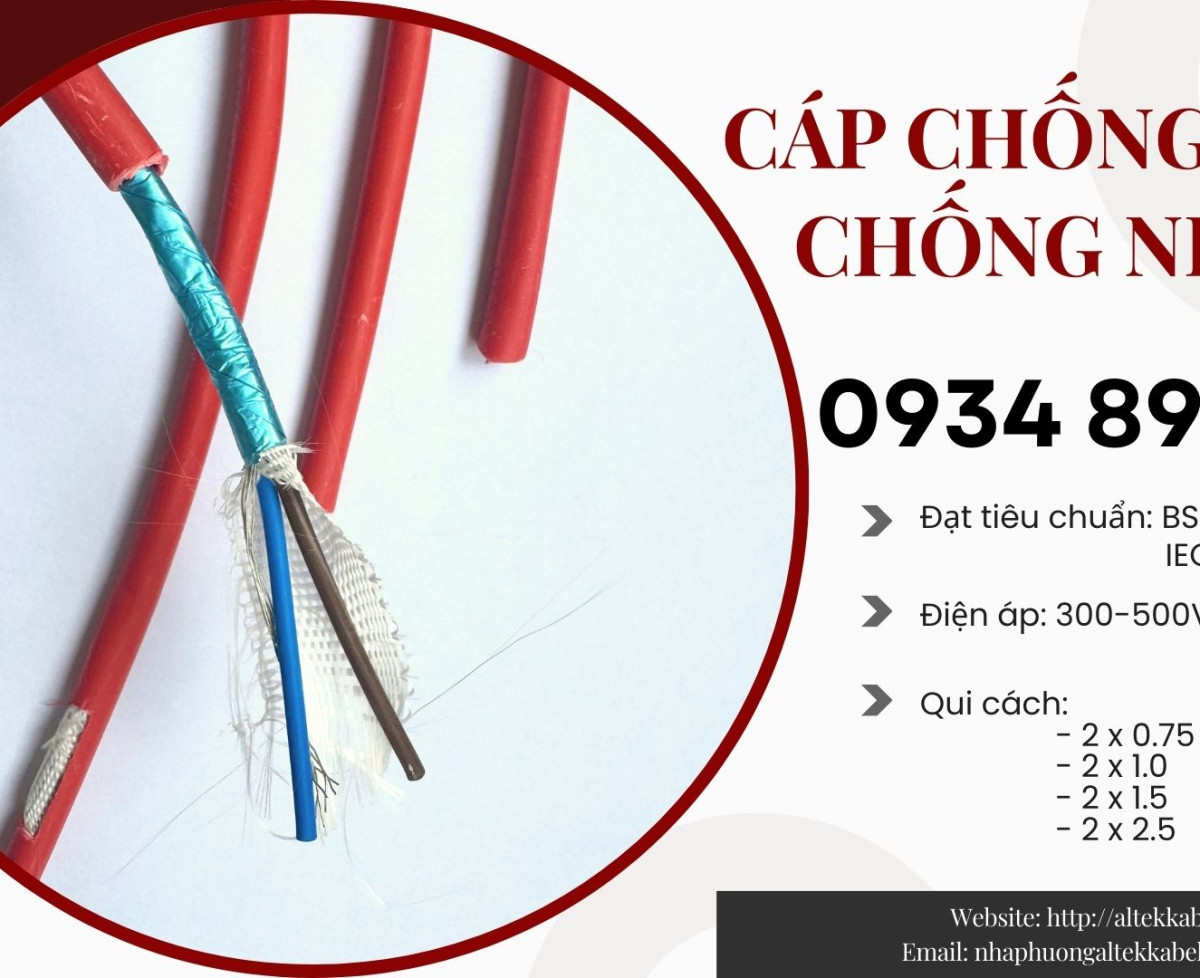 Cáp Chống Cháy Chống Nhiễu 2x2.5 mm2 Hải Phòng, Nghệ An, Thanh Hóa