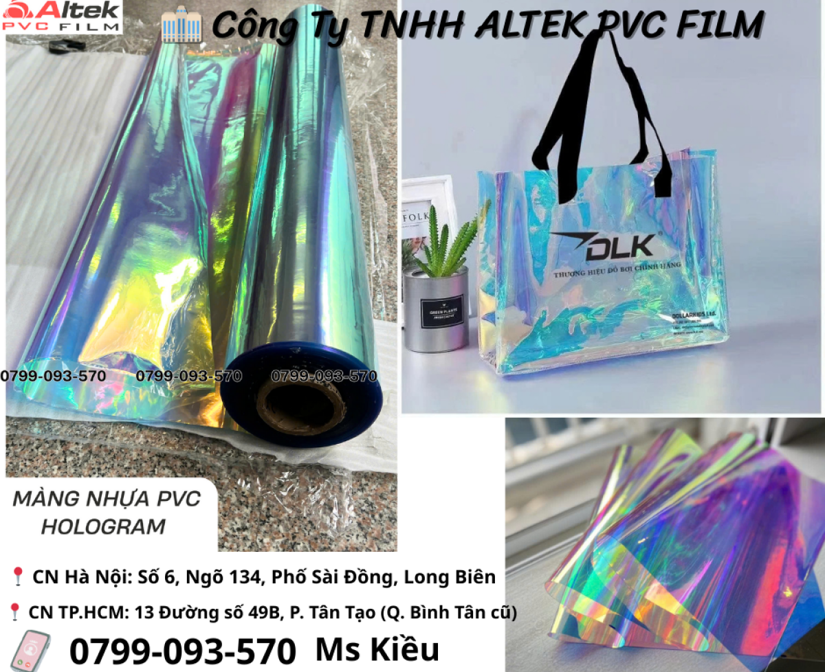 Phân phối sỉ màng nhựa pvc hologram – giá rẻ tại kho altek pvc