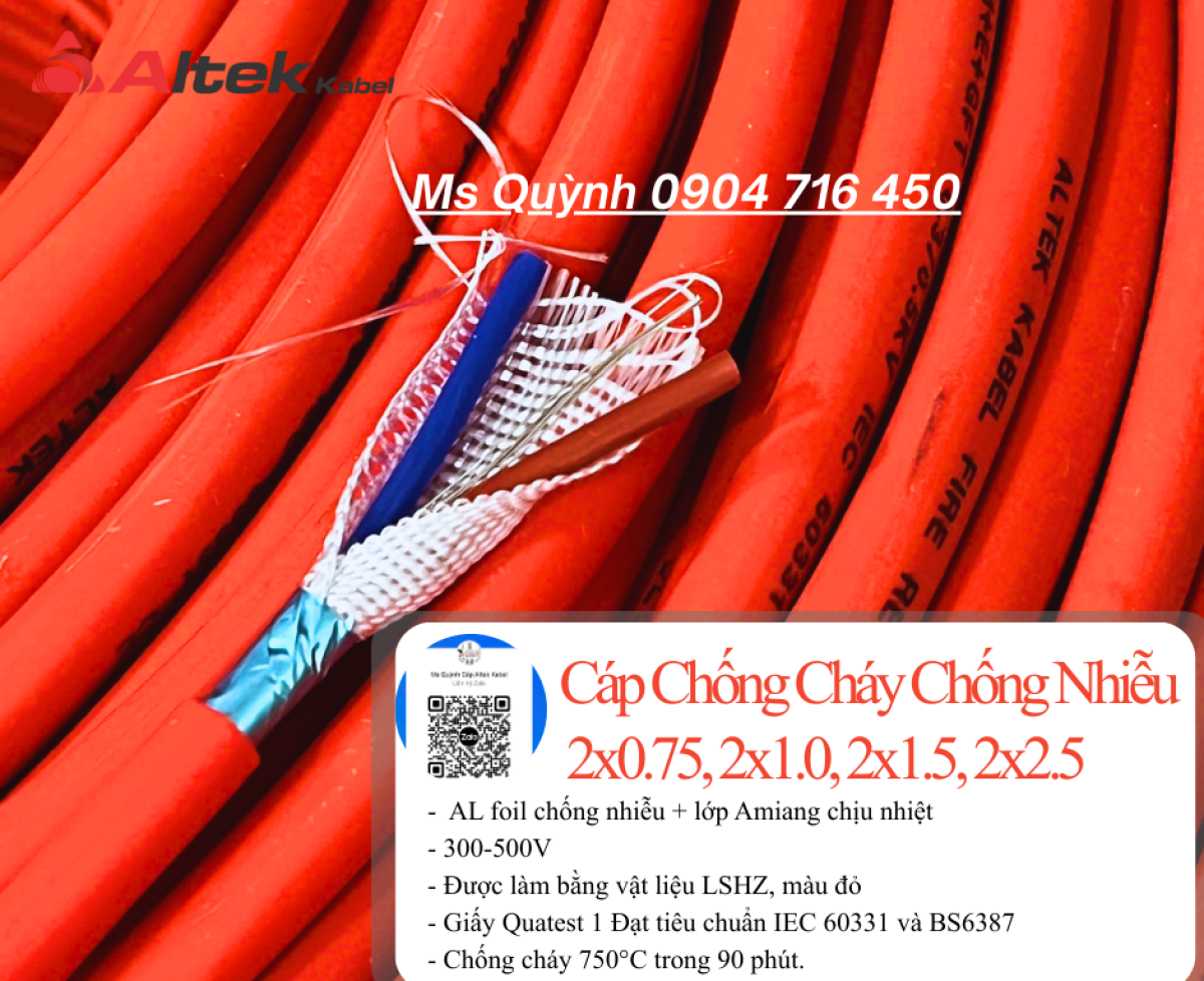 Cáp chống cháy chống nhiễu Altek Kabel Hà Nội, Đà Nẵng, Hải Phòng, Thanh Hóa