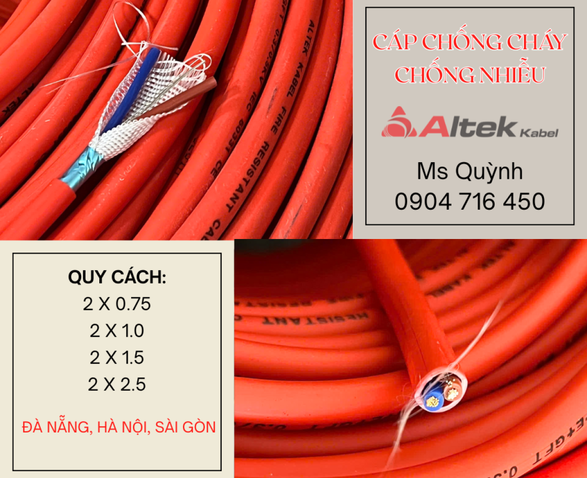 Cáp chống cháy chống nhiễu Altek Kabel Hà Nội, Đà Nẵng, Hải Phòng, Thanh Hóa