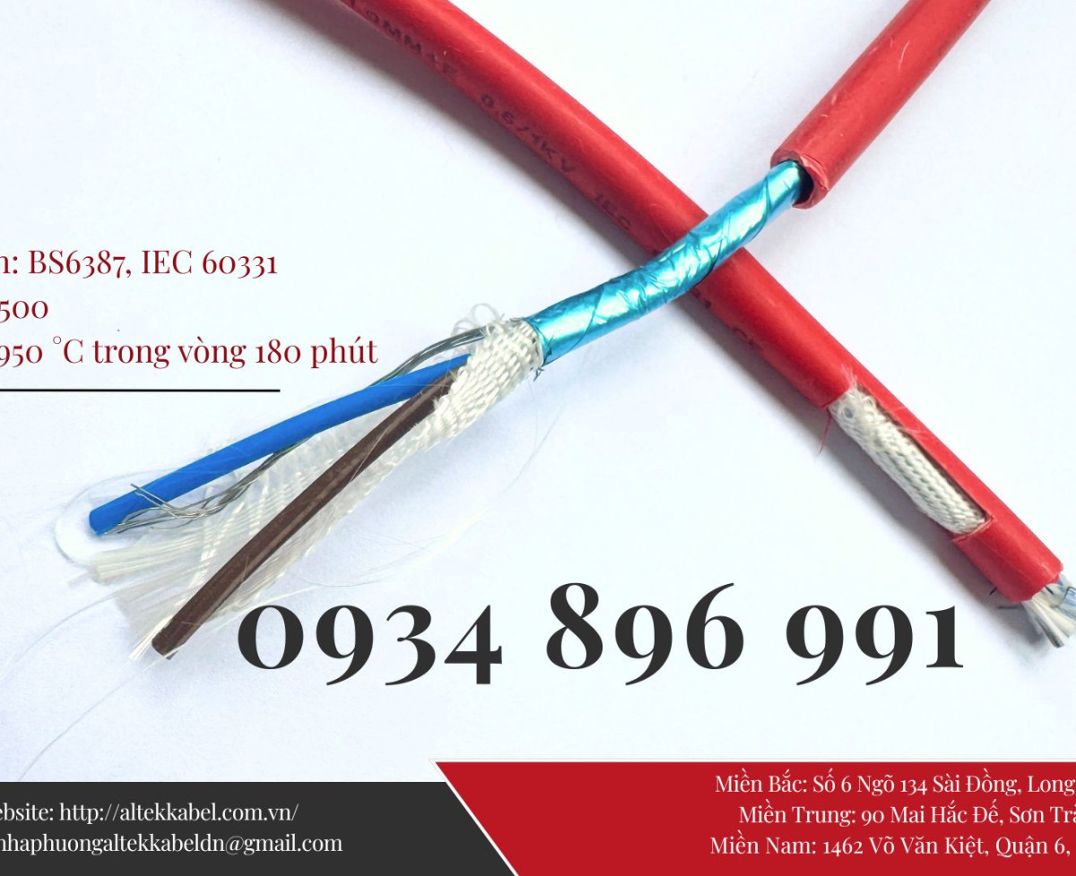 Cáp Chống Cháy Chống Nhiễu 2x1.0 mm2 Gia Lai, Đăk Lăk, Kon Tum