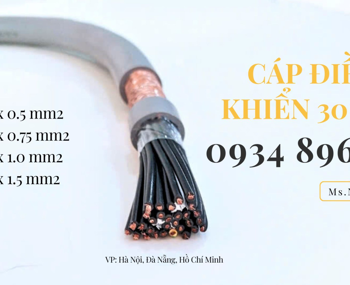 Cáp Tín Hiệu 30X 1.0 mm2 Dùng Trong Hệ Thống Điều Khiển Quy Nhơn, Khánh Hòa, Gia Lai