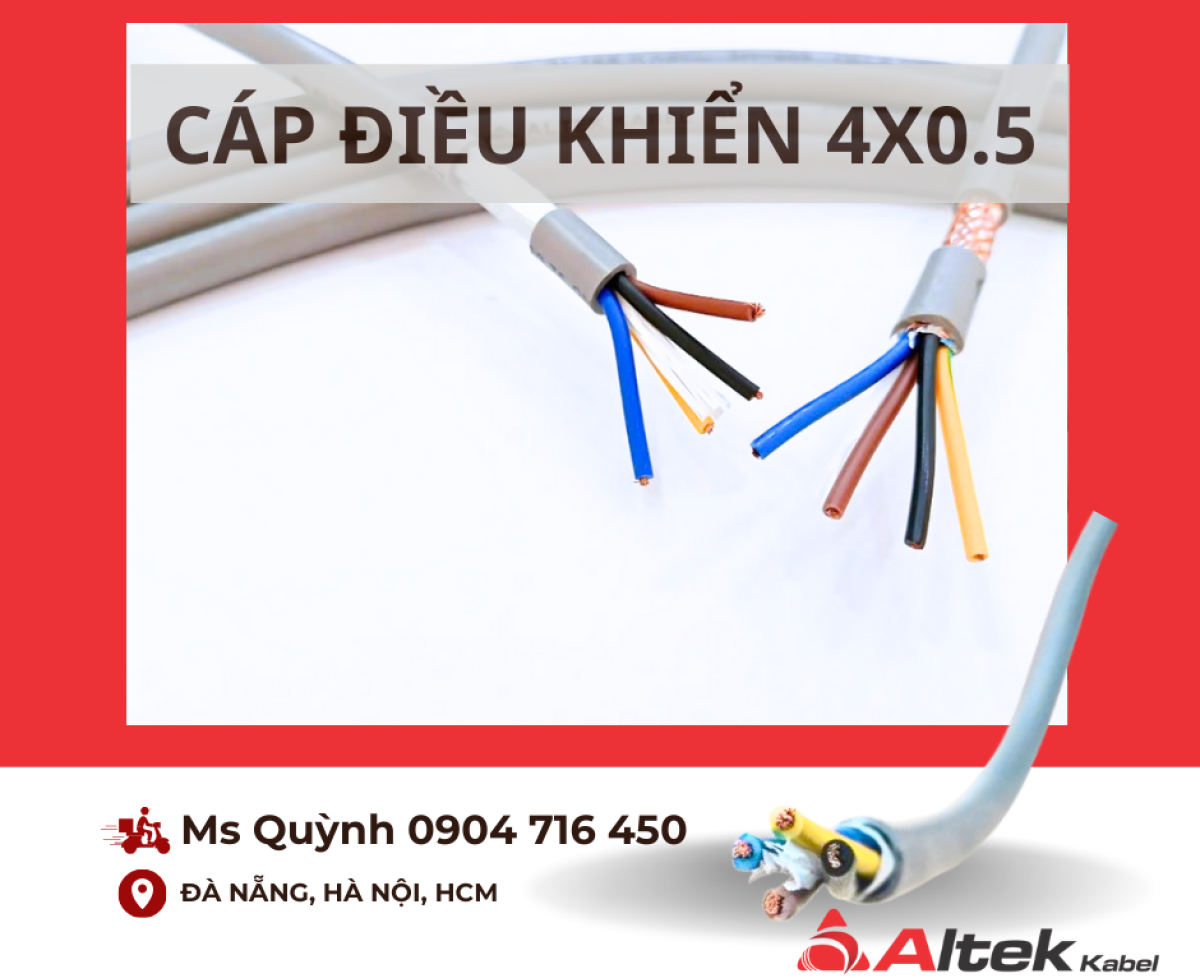 Cáp điều khiển tín hiệu âm thanh 4x0.5,4x0.75 Altek Kabel Hà Nội, Đà Nẵng, Sài Gòn, Huế