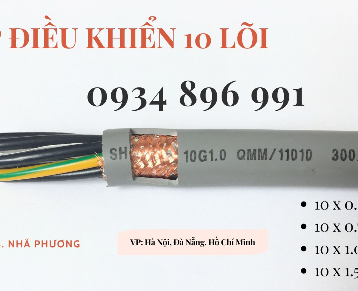 Cáp Điều Khiển 10x1.5 Mm2 Giao Ngay Đà Nẵng, Hà Nội, Hồ Chí Minh