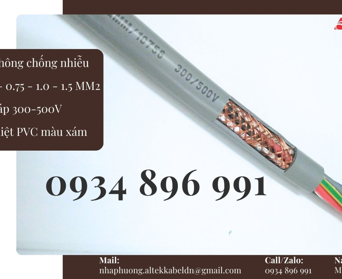 Cáp Điều Khiển Chống Nhiễu 6 X 0.75 Mm2 Bình Định, Khánh Hòa, Gia Lai